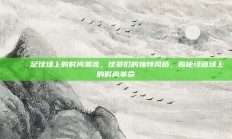 🎨 足球场上的时尚潮流，球员们的独特风格，揭秘绿茵场上的时尚革命