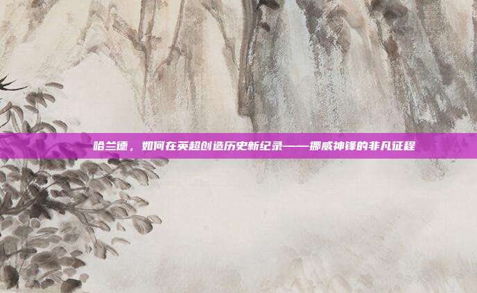 🎉 哈兰德，如何在英超创造历史新纪录——挪威神锋的非凡征程